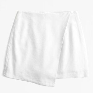 Scarlett Linen-Blend Wrap Mini Skort